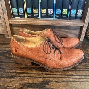 Frye Brown Leather Oxfords with Vintage Patina